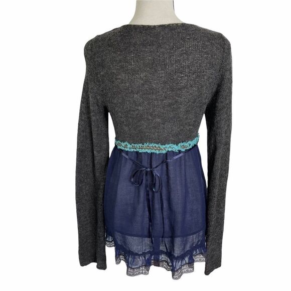 Free People Wool Blend Baby Doll Sweater Top - Picture 9 of 9